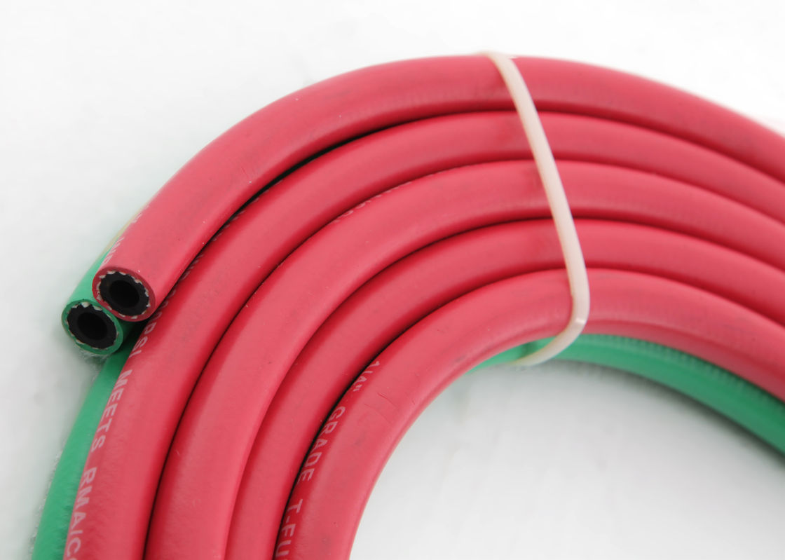 Пожаробезопасное красное/зеленый цвет шланг близнеца ранга р 1/4 дюймов для заварки газа