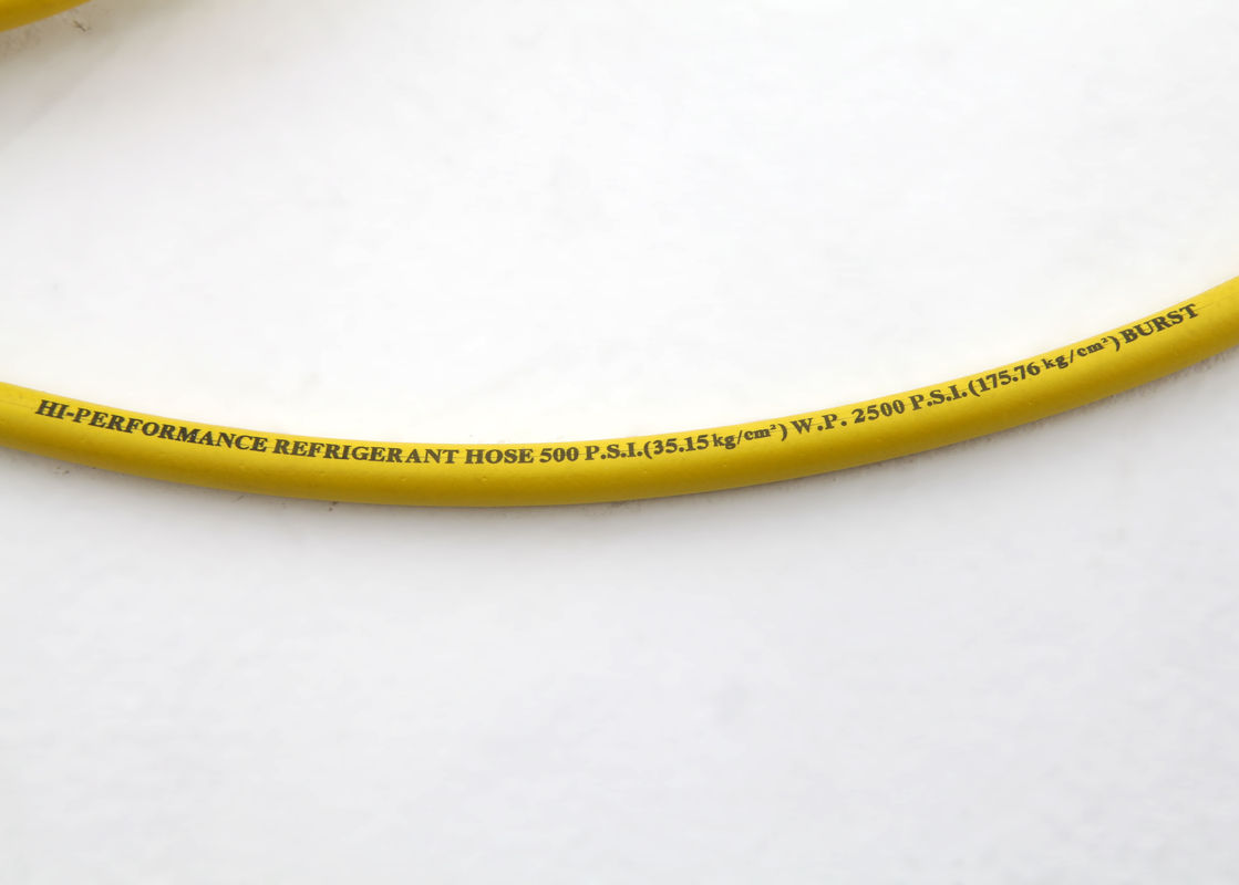 Труба шланга полиэфирного волокна спиральная, шланги хладоагента желтой куртки